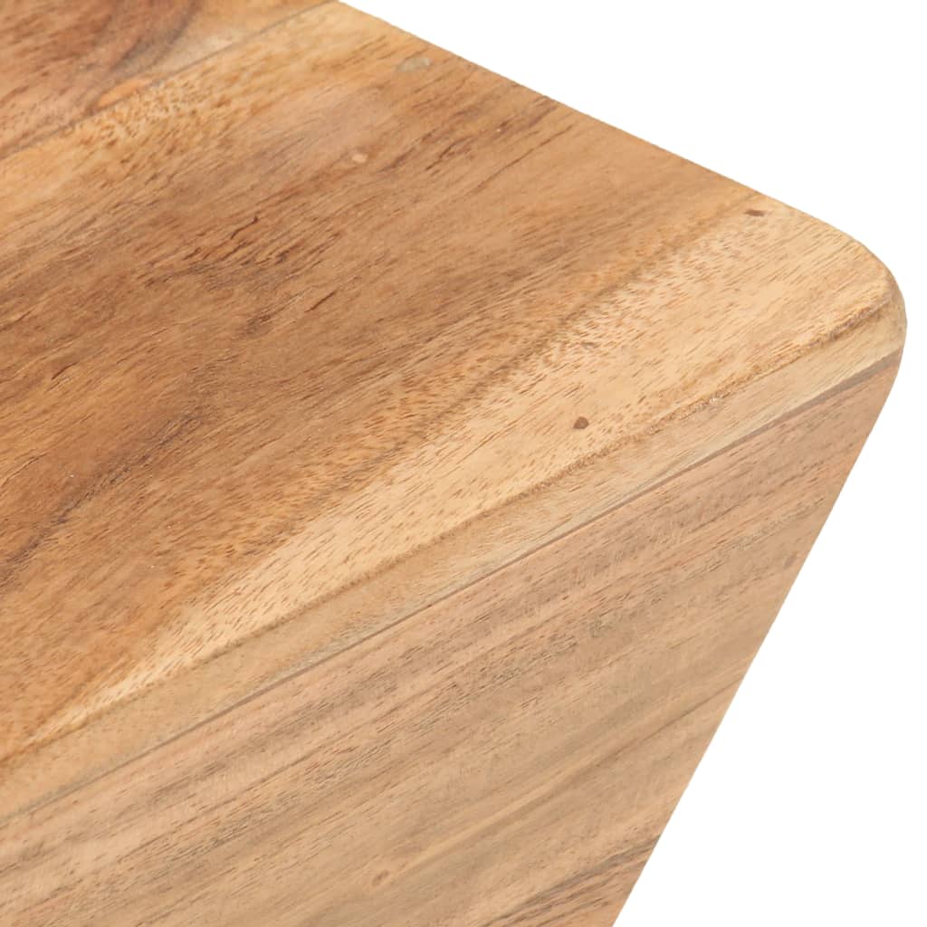 Sohvapöytä V-muoto 66x66x30 cm täysi akaasiapuu - Sisustajankoti.fi