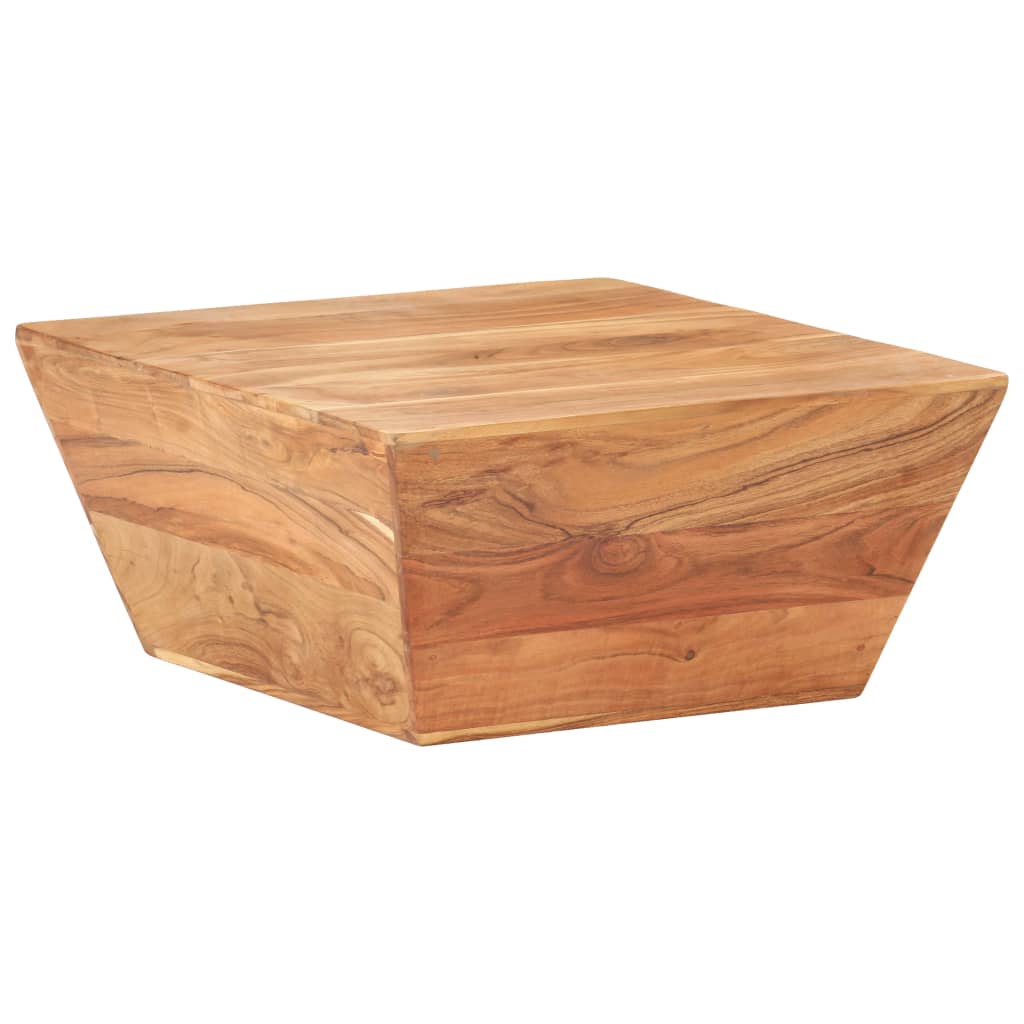Sohvapöytä V-muoto 66x66x30 cm täysi akaasiapuu - Sisustajankoti.fi