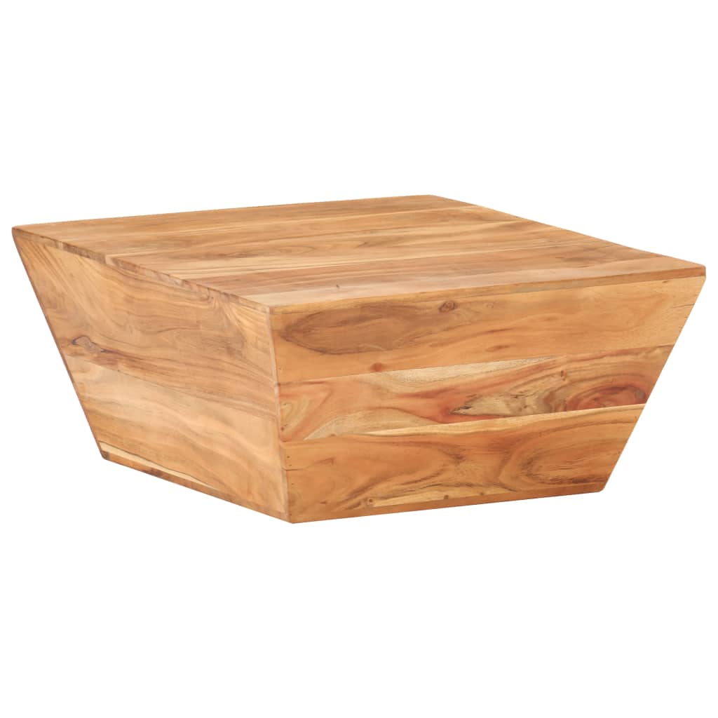 Sohvapöytä V-muoto 66x66x30 cm täysi akaasiapuu - Sisustajankoti.fi