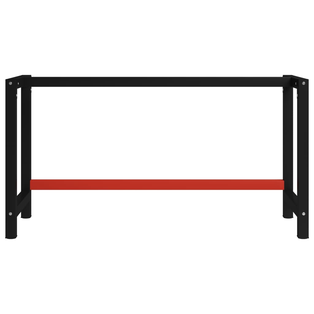 Työpöydän runko metalli 150x57x79 cm musta ja punainen - Sisustajankoti.fi
