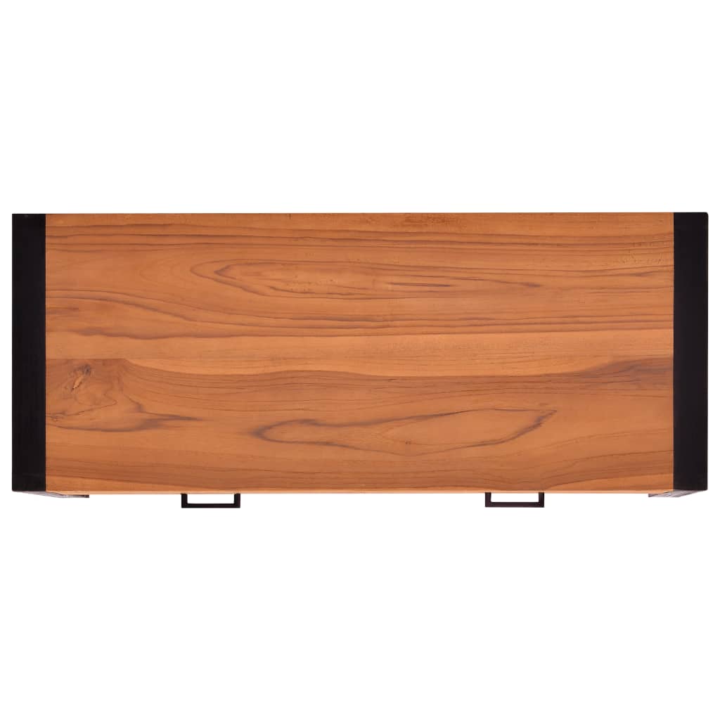 Kirjoituspöytä 2 vetolaatikolla 100x40x75cm kierrätetty tiikki - Sisustajankoti.fi