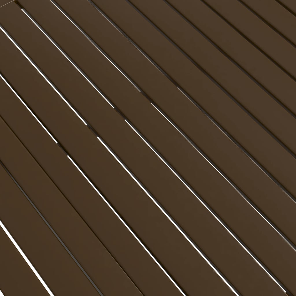 Puutarhapöytä ruskea 140x80x72 cm teräs - Sisustajankoti.fi