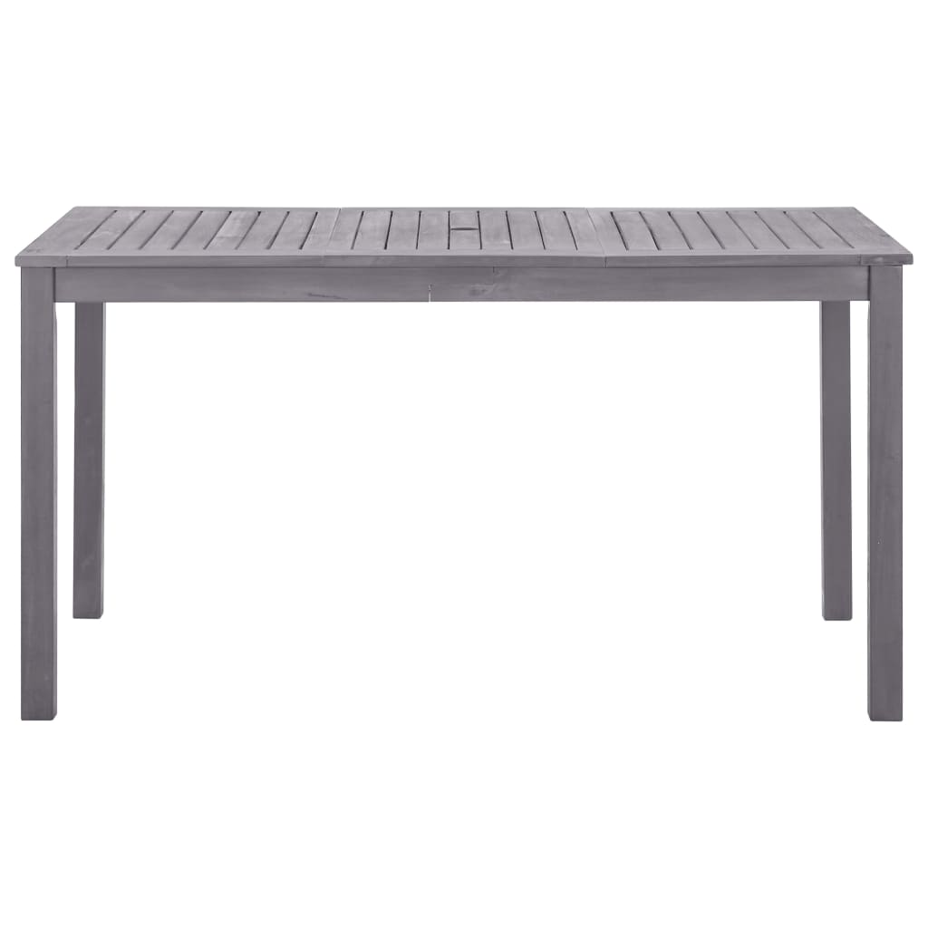 Puutarhapöytä harmaa kuultomaali 140x80x74 cm täysi akaasiapuu - Sisustajankoti.fi