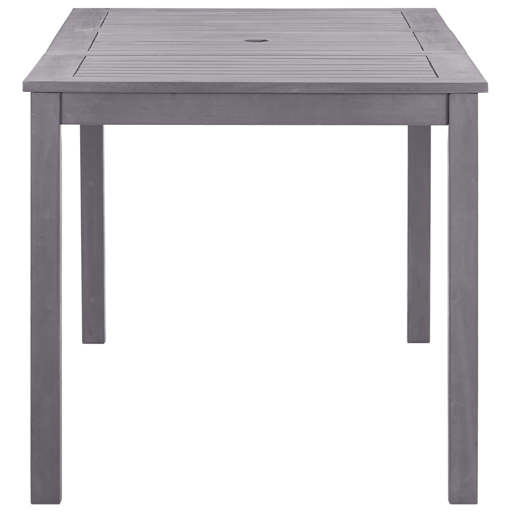 Puutarhapöytä harmaa kuultomaali 140x80x74 cm täysi akaasiapuu - Sisustajankoti.fi