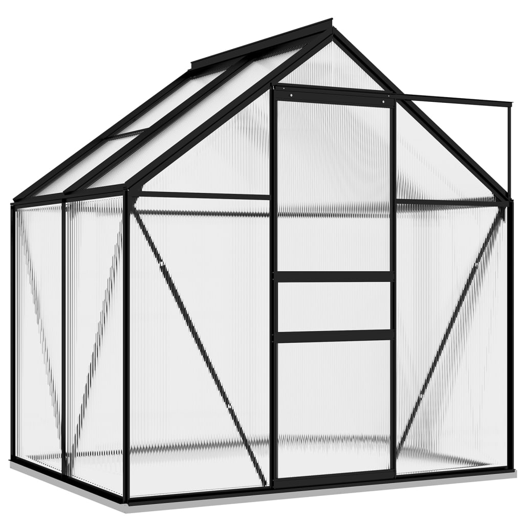 Kasvihuone antrasiitti alumiini 2,47 m² - Sisustajankoti.fi