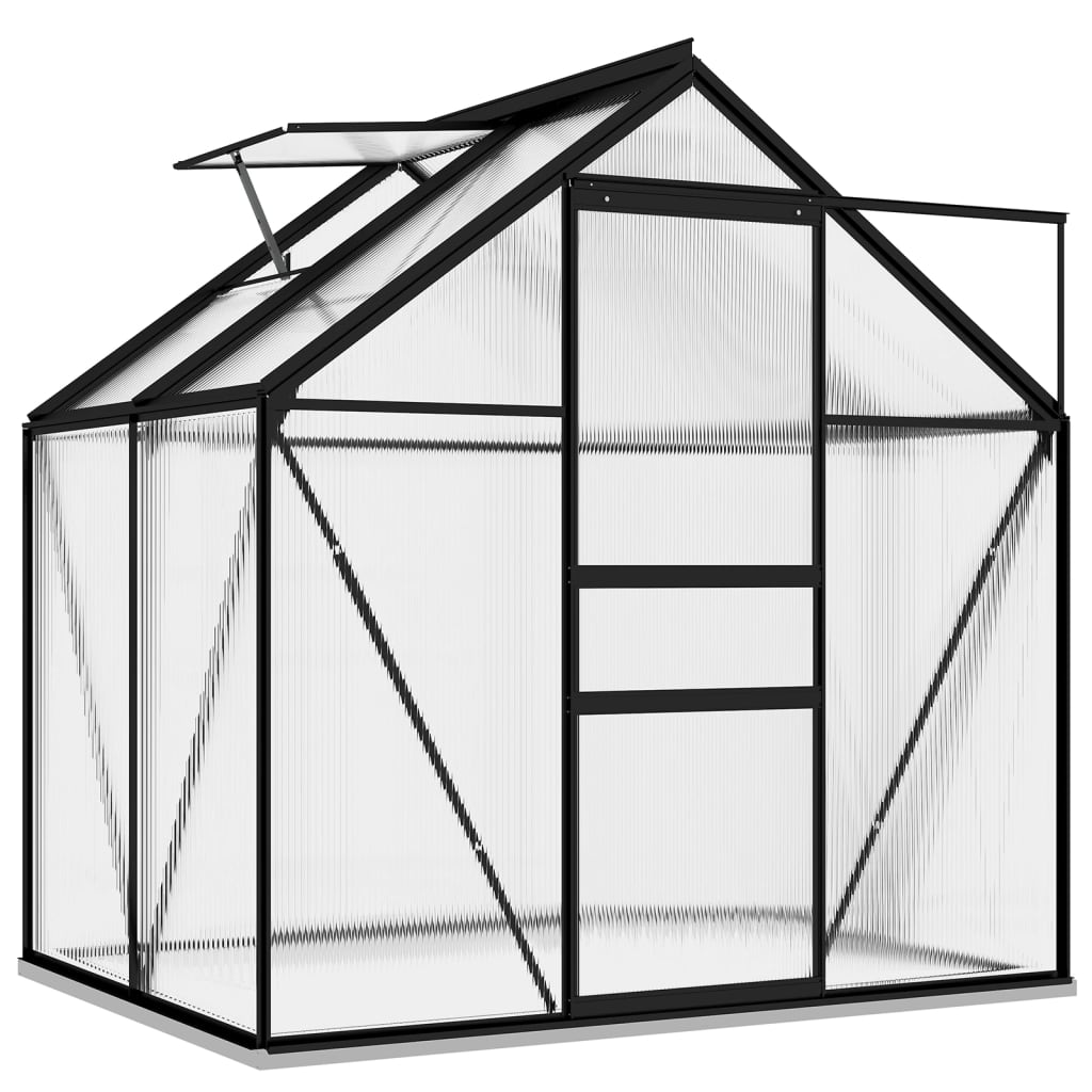 Kasvihuone antrasiitti alumiini 2,47 m² - Sisustajankoti.fi