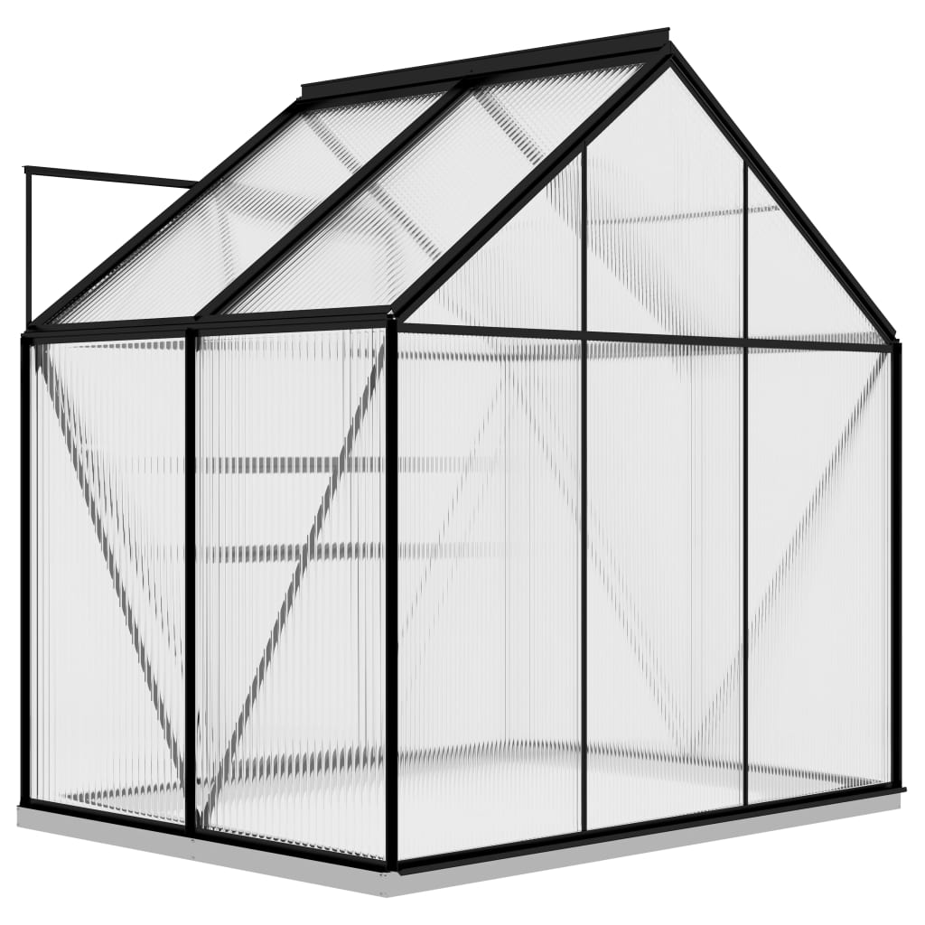 Kasvihuone antrasiitti alumiini 2,47 m² - Sisustajankoti.fi