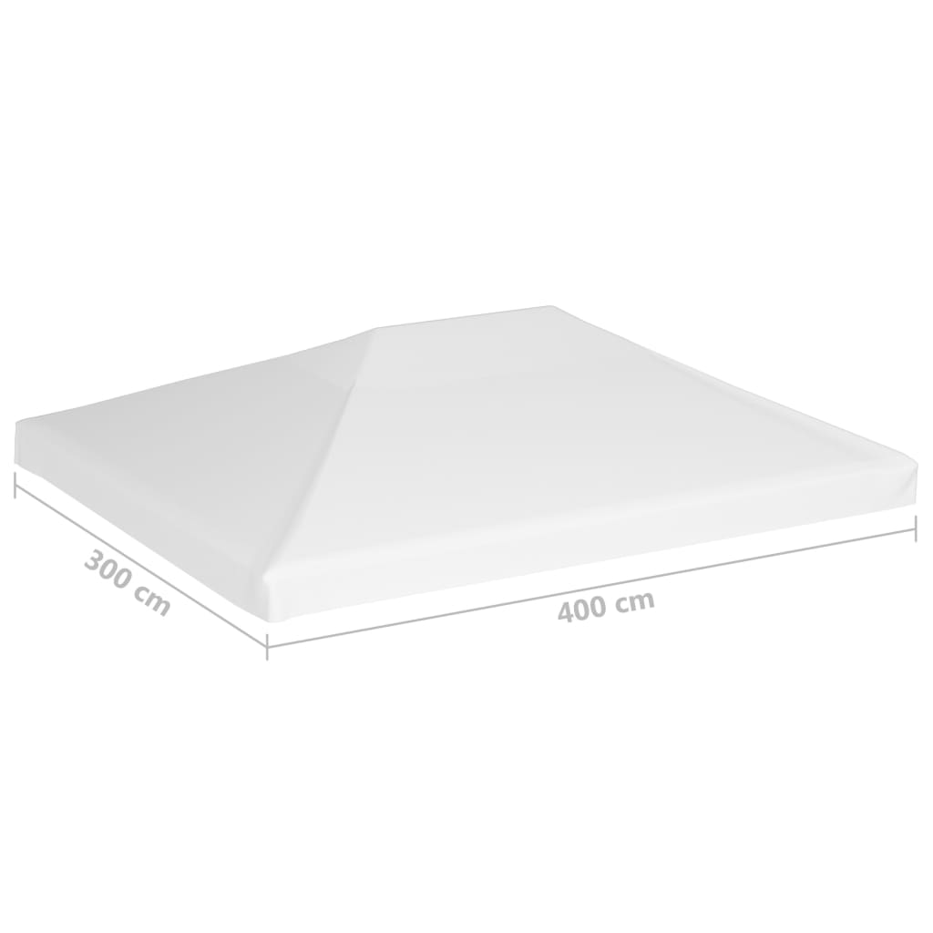 Huvimajan katto 270 g /m² 4x3 m valkoinen - Sisustajankoti.fi