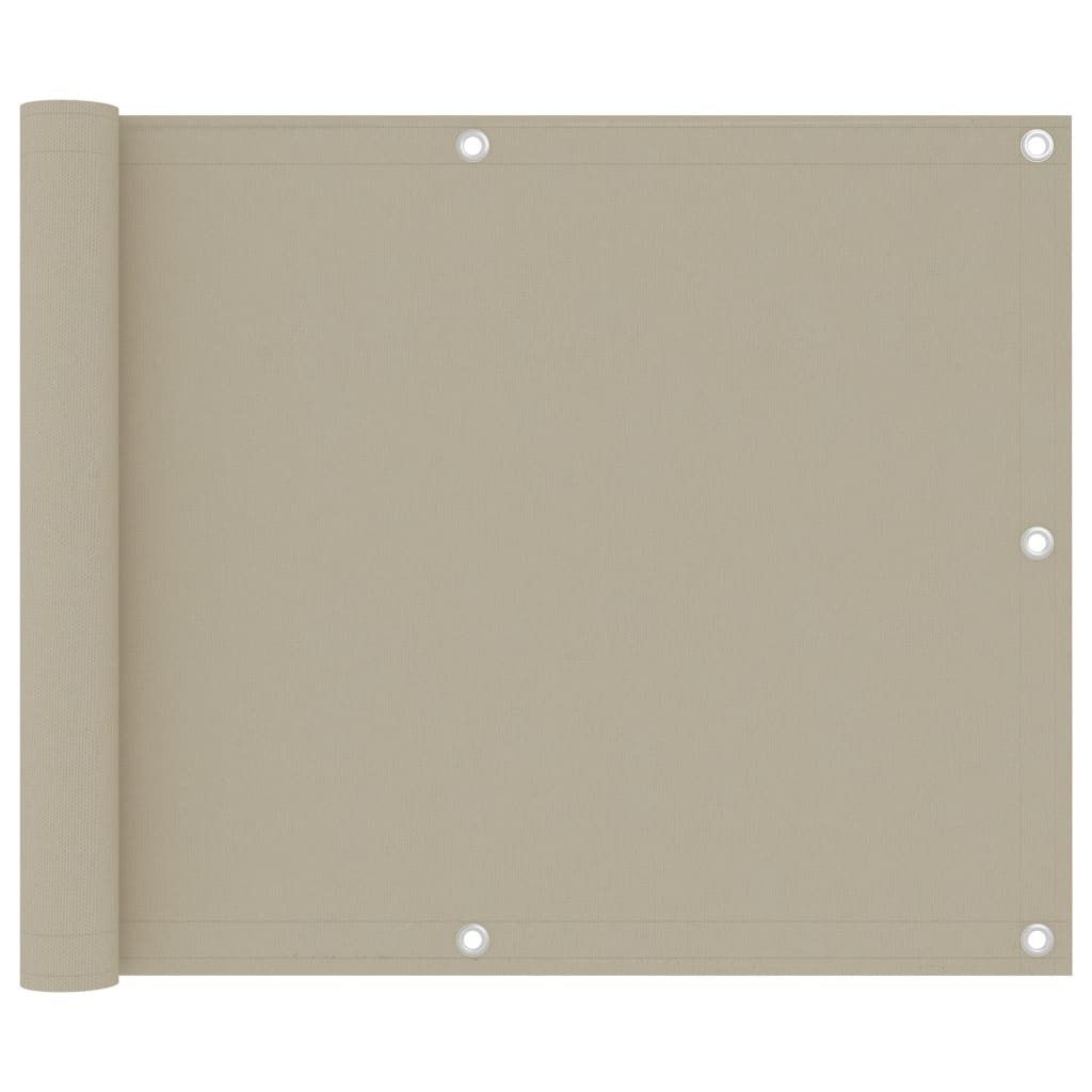 Parvekkeen suoja beige 75x500 cm Oxford kangas - Sisustajankoti.fi