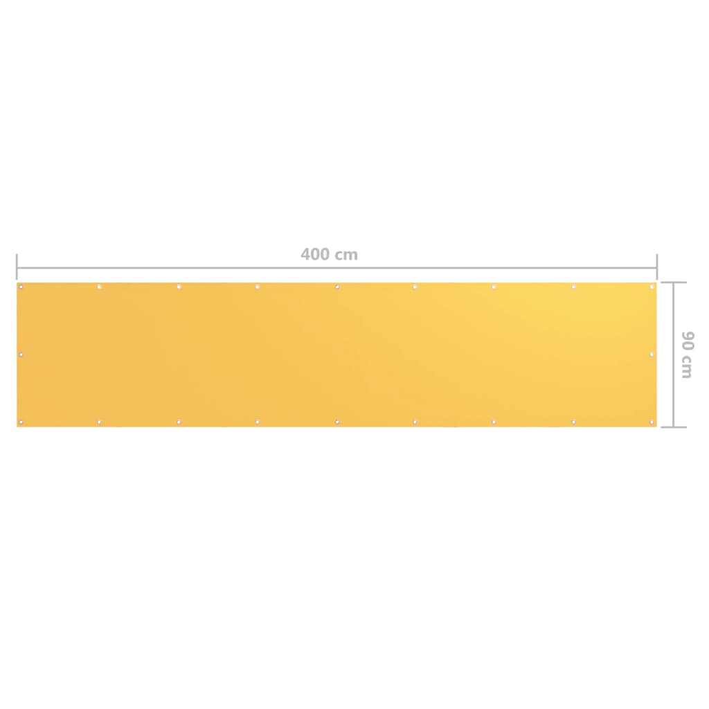 Parvekkeen suoja keltainen 90x400 cm Oxford kangas - Sisustajankoti.fi
