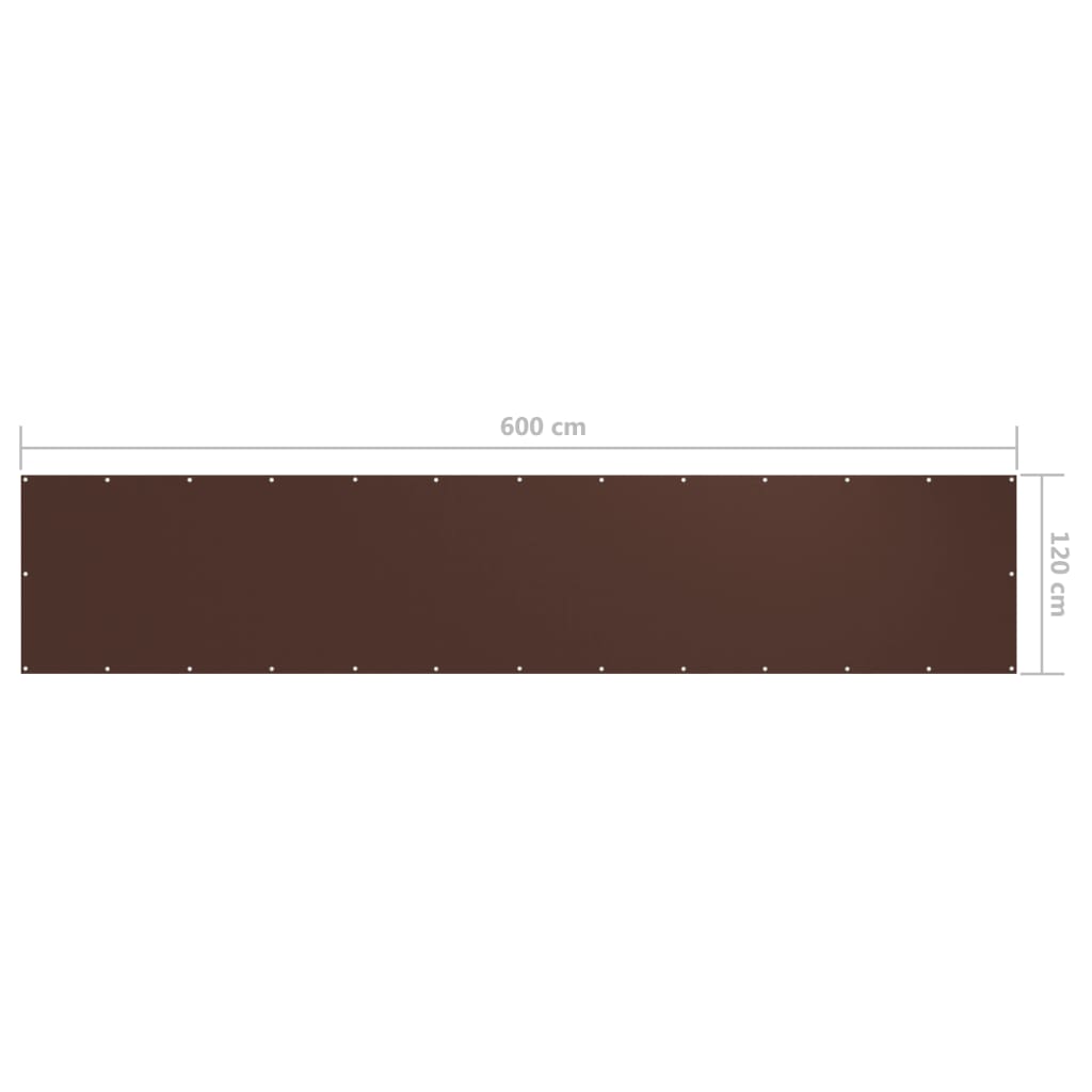 Parvekkeen suoja ruskea 120x600 cm Oxford kangas - Sisustajankoti.fi