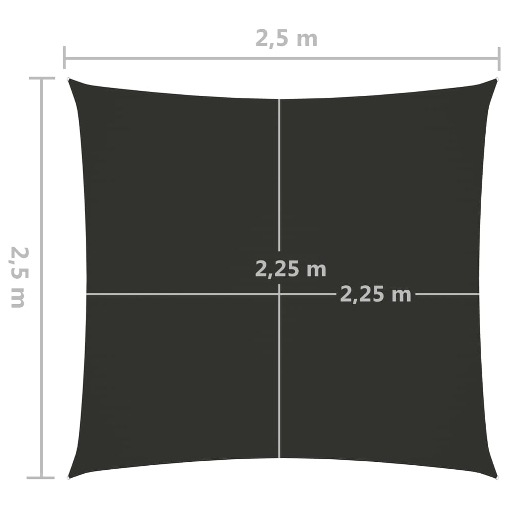 Aurinkopurje Oxford-kangas neliö 2,5x2,5 m antrasiitti - Sisustajankoti.fi