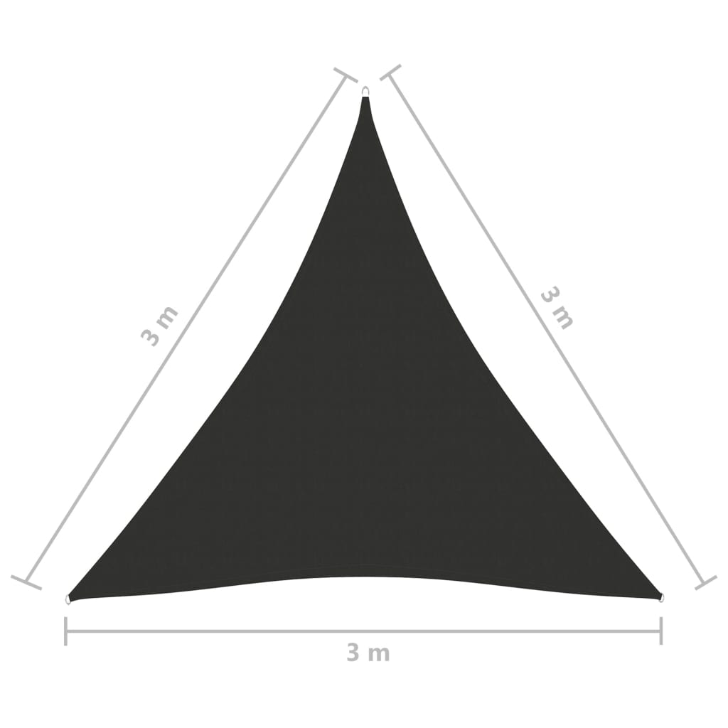 Aurinkopurje Oxford-kangas kolmio 3x3x3 m antrasiitti - Sisustajankoti.fi