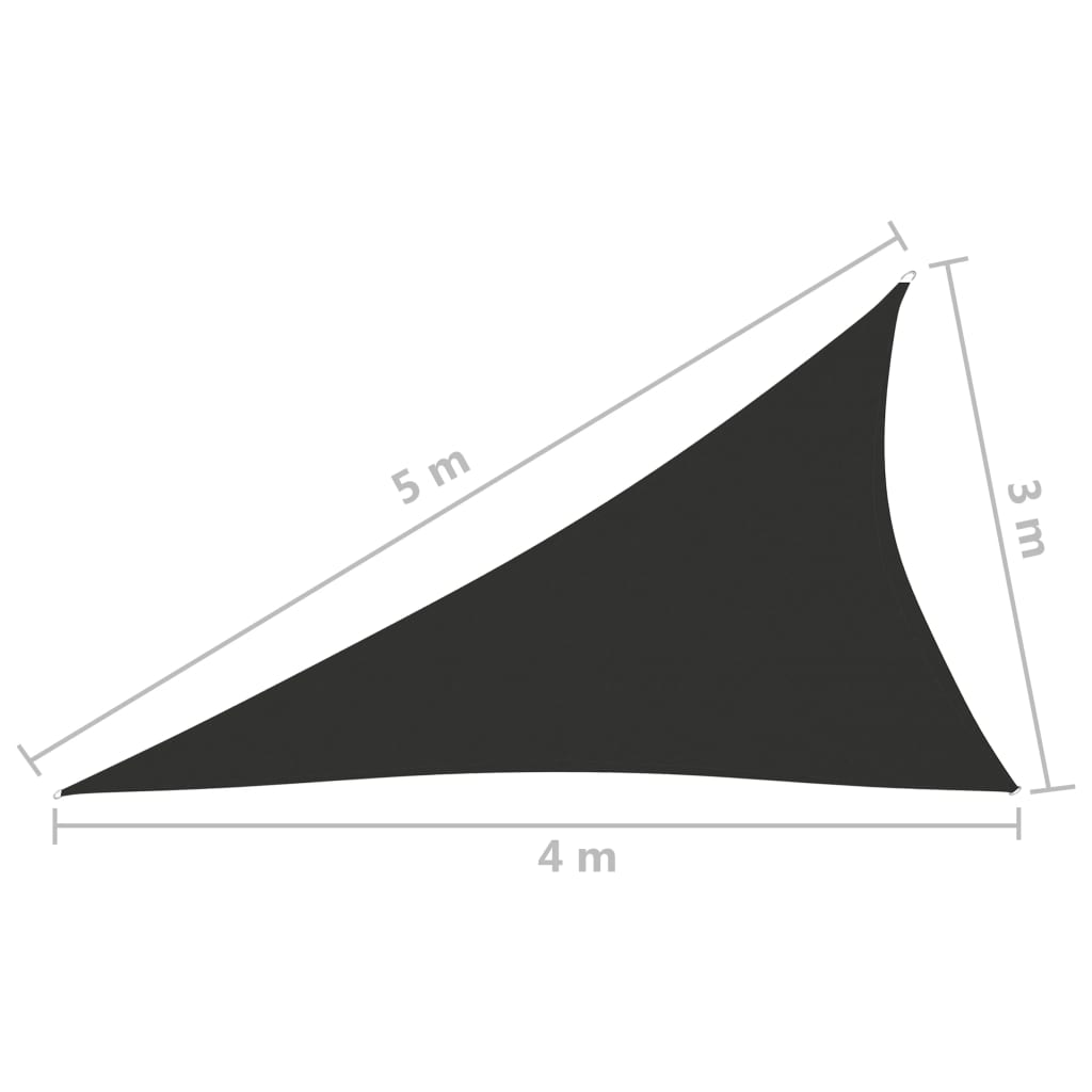 Aurinkopurje Oxford-kangas kolmio 3x4x5 m antrasiitti - Sisustajankoti.fi