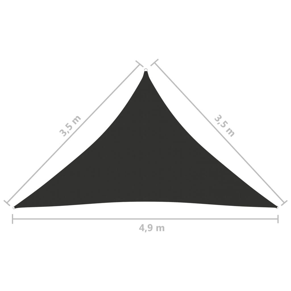 Aurinkopurje Oxford-kangas kolmio 3,5x3,5x4,9 m antrasiitti - Sisustajankoti.fi