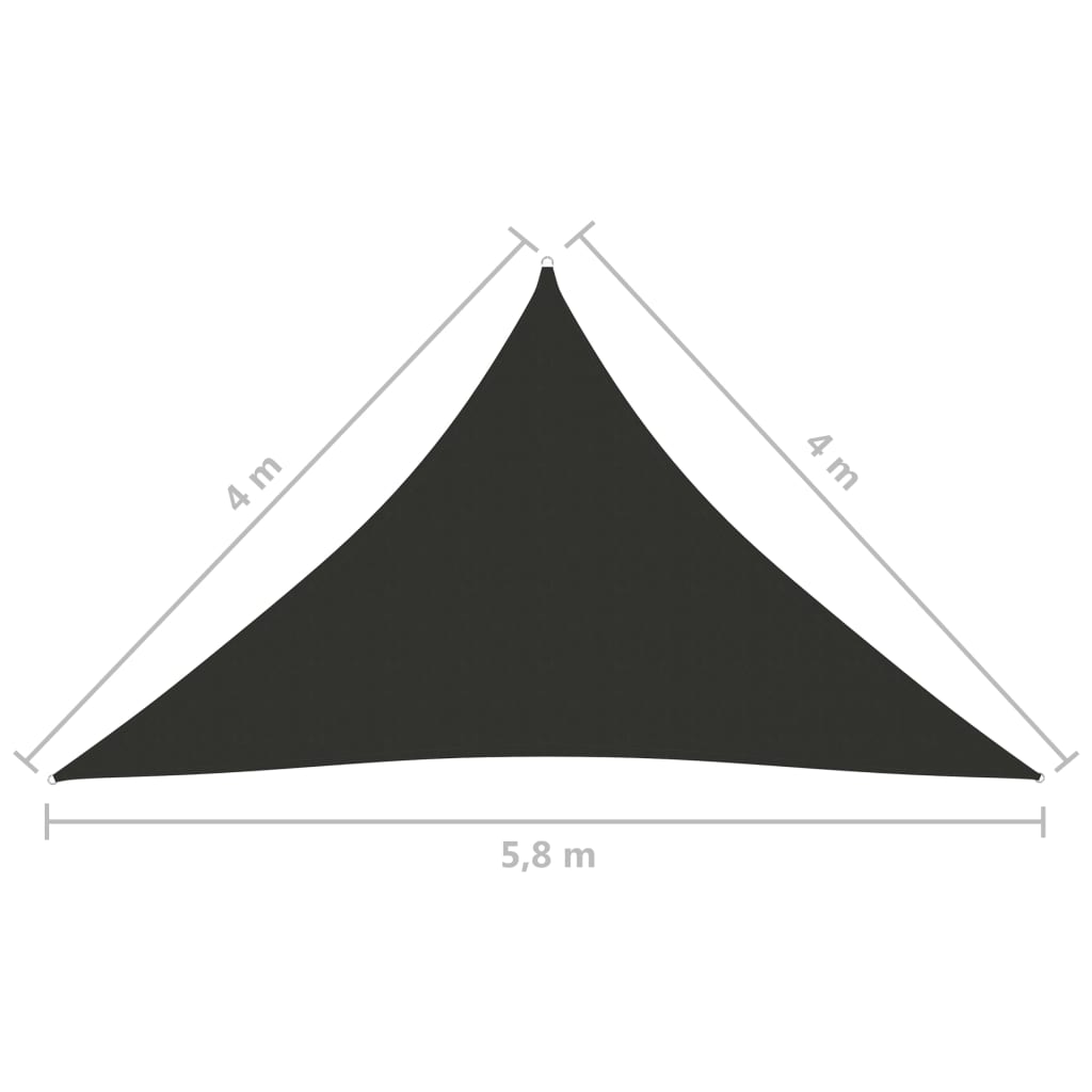 Aurinkopurje Oxford-kangas kolmio 4x4x5,8 m antrasiitti - Sisustajankoti.fi