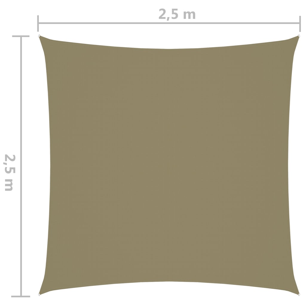 Aurinkopurje Oxford-kangas neliö 2,5x2,5 m beige - Sisustajankoti.fi