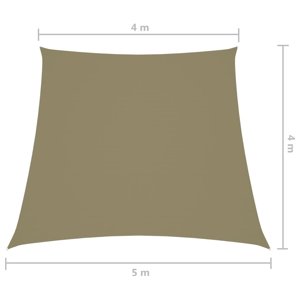 Aurinkopurje Oxford-kangas puolisuunnikas 4/5x4 m beige - Sisustajankoti.fi