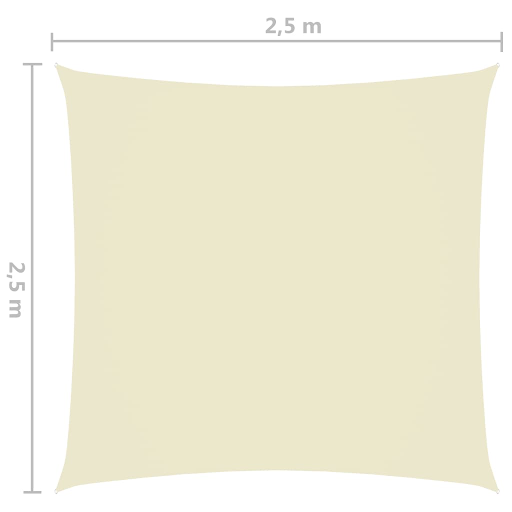 Aurinkopurje Oxford-kangas neliö 2,5x2,5 m kerma - Sisustajankoti.fi