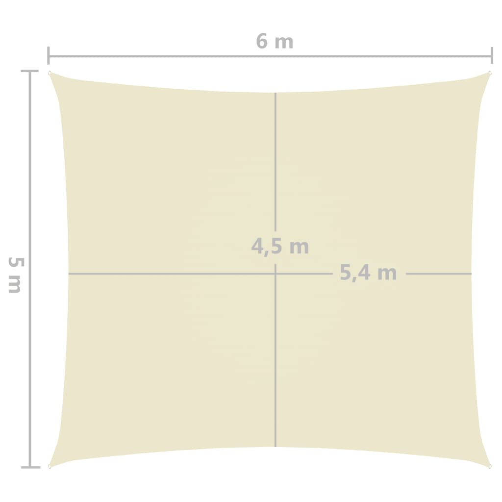 Aurinkopurje Oxford-kangas suorakaide 5x6 m kerma - Sisustajankoti.fi