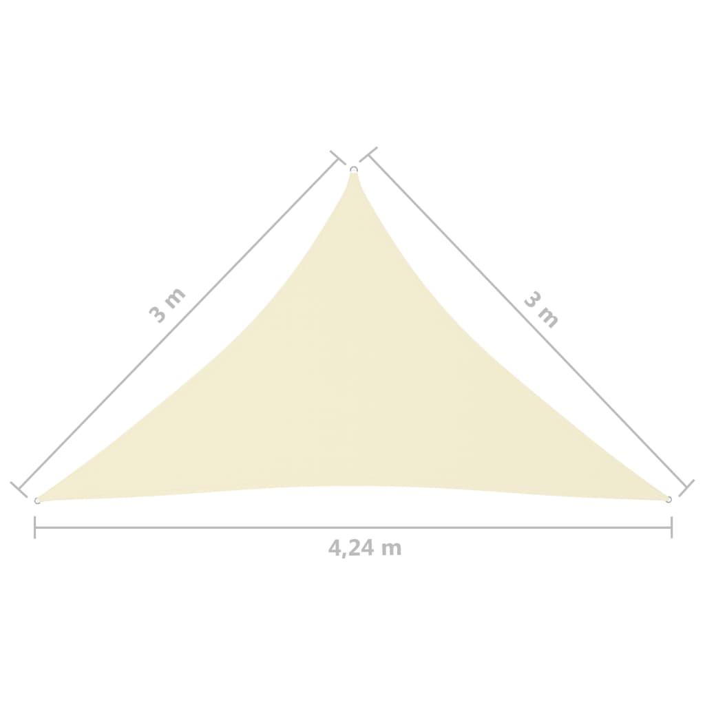 Aurinkopurje Oxford-kangas kolmio 3x3x4,24 m kerma - Sisustajankoti.fi