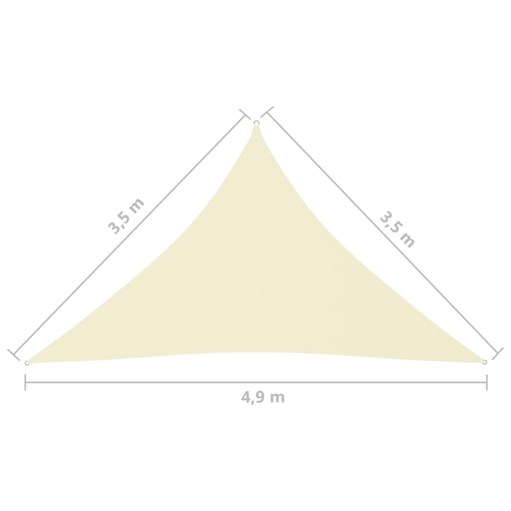 Aurinkopurje Oxford-kangas kolmio 3,5x3,5x4,9 m kerma - Sisustajankoti.fi