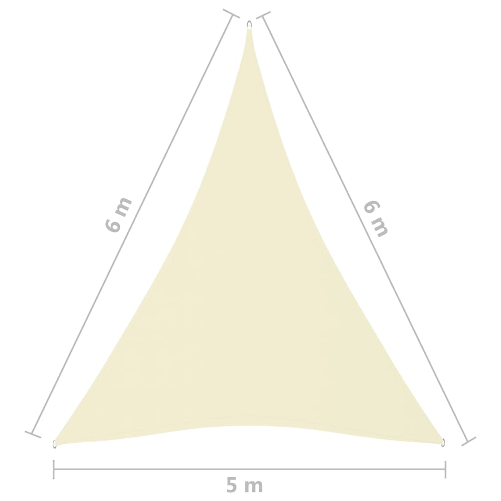 Aurinkopurje Oxford-kangas kolmio 5x6x6 m kerma - Sisustajankoti.fi