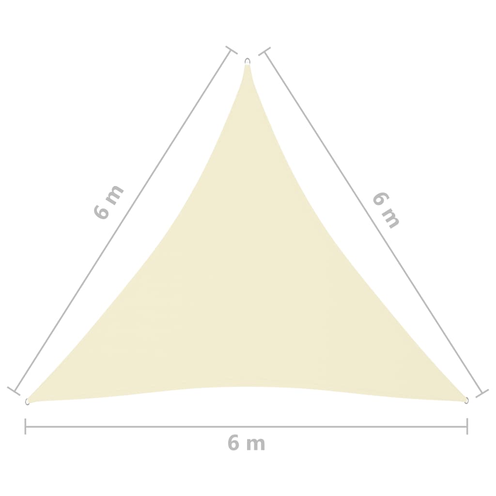 Aurinkopurje Oxford-kangas kolmio 6x6x6 m kerma - Sisustajankoti.fi