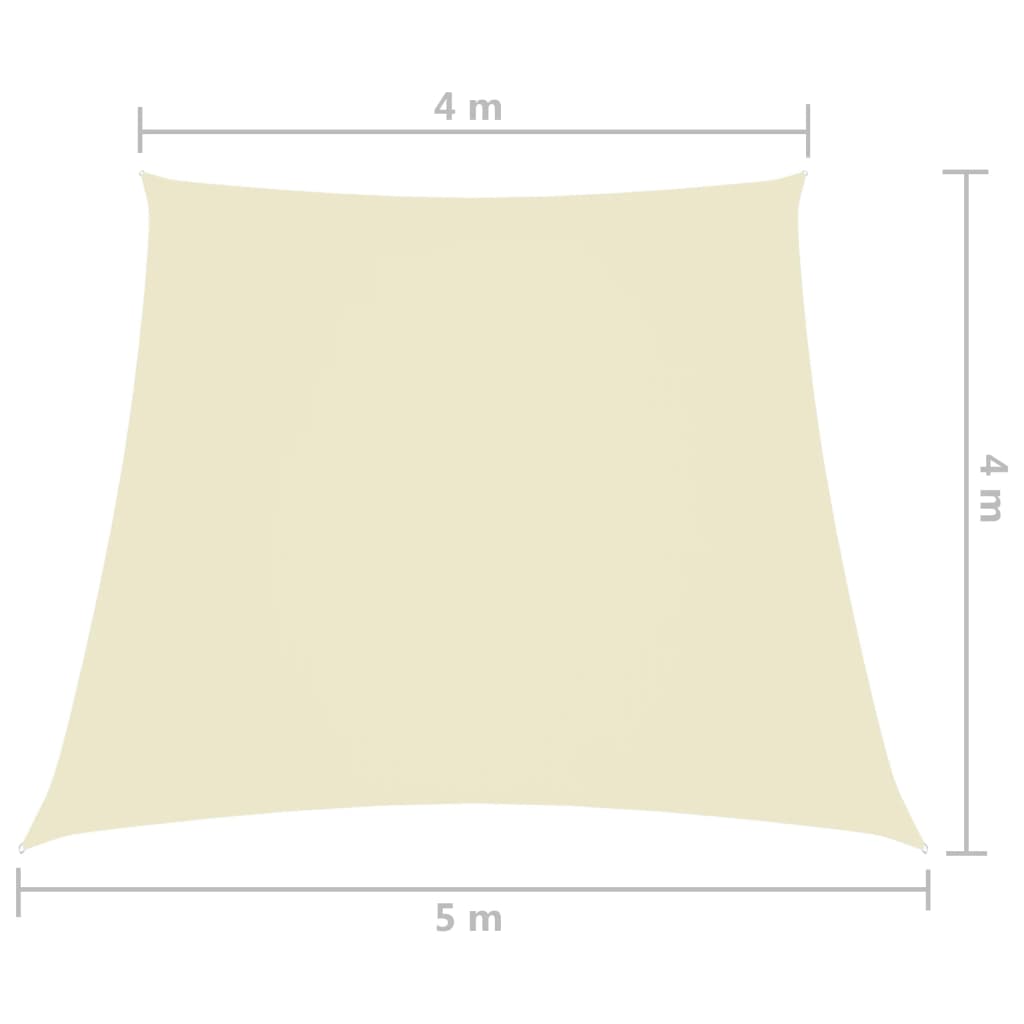 Aurinkopurje Oxford-kangas puolisuunnikas 4/5x4 m kerma - Sisustajankoti.fi