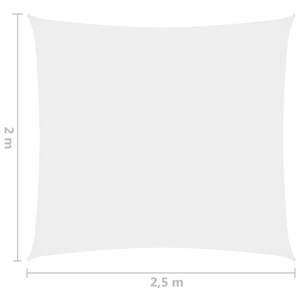 Aurinkopurje Oxford-kangas suorakaide 2x2,5 m valkoinen - Sisustajankoti.fi