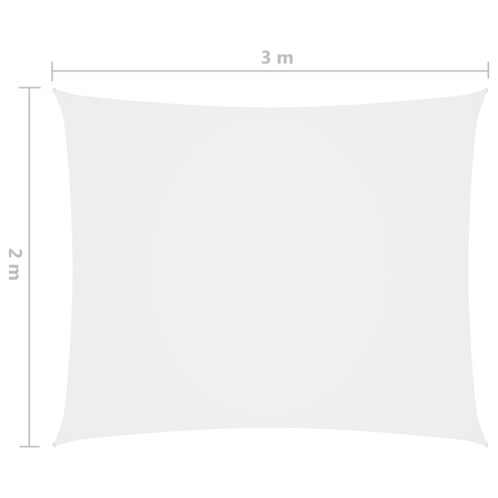 Aurinkopurje Oxford-kangas suorakaide 2x3 m valkoinen - Sisustajankoti.fi