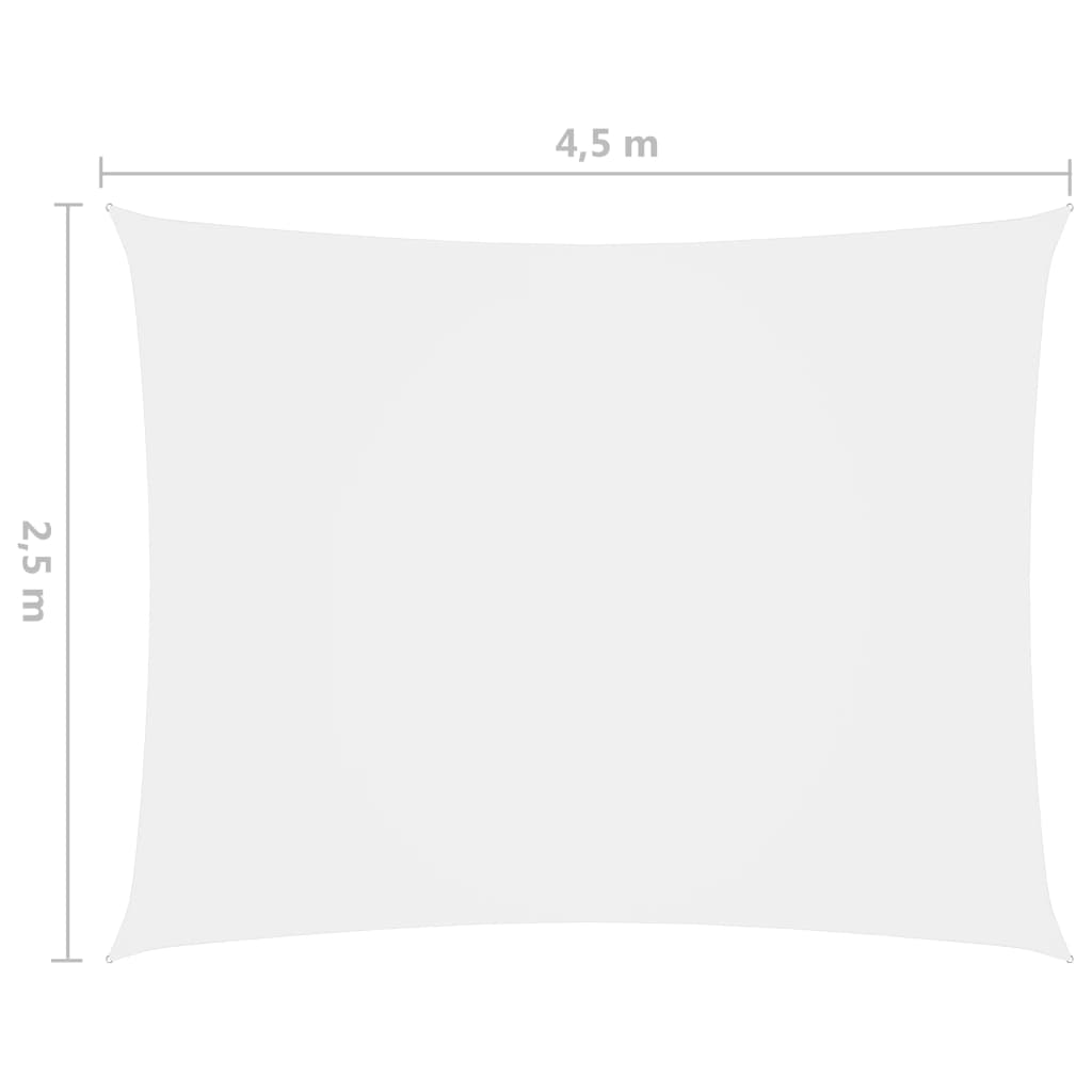Aurinkopurje Oxford-kangas suorakaide 2,5x4,5 m valkoinen - Sisustajankoti.fi