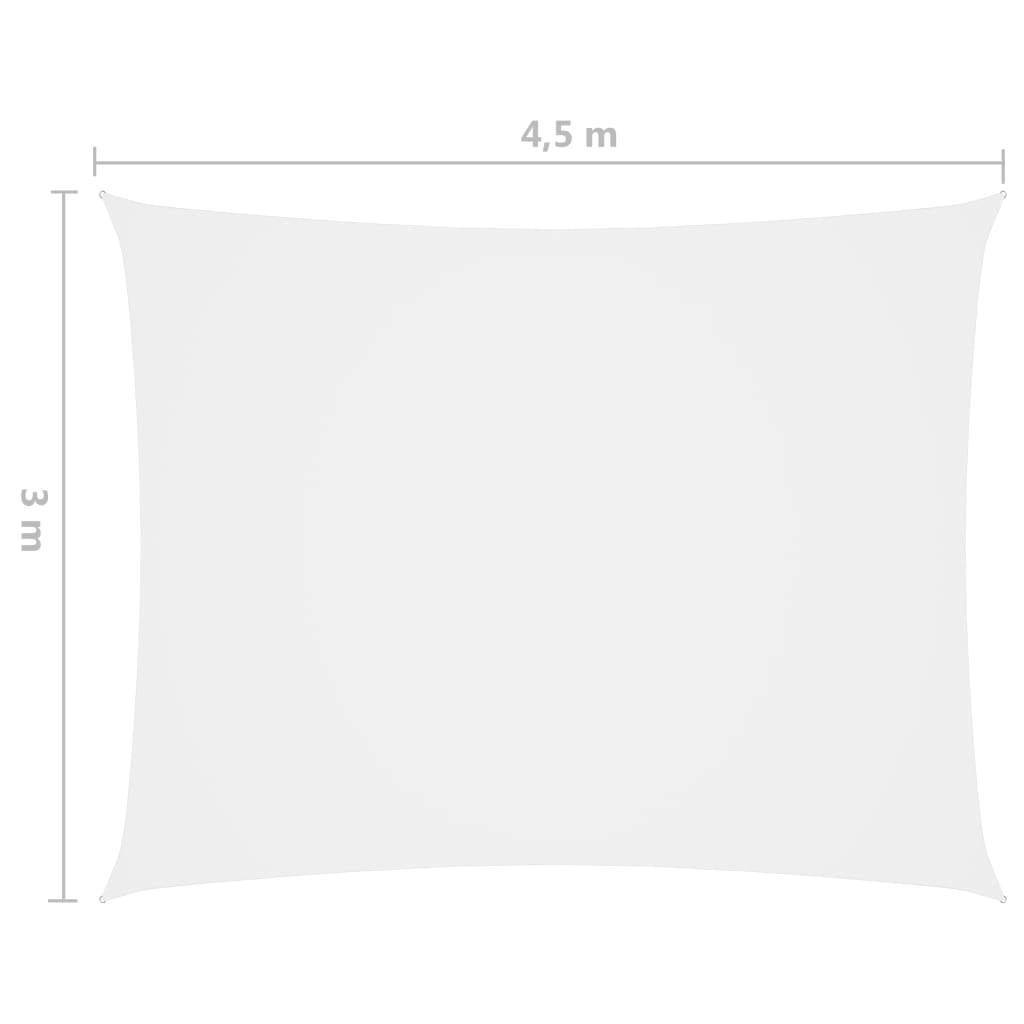 Aurinkopurje Oxford-kangas suorakaide 3x4,5 m valkoinen - Sisustajankoti.fi