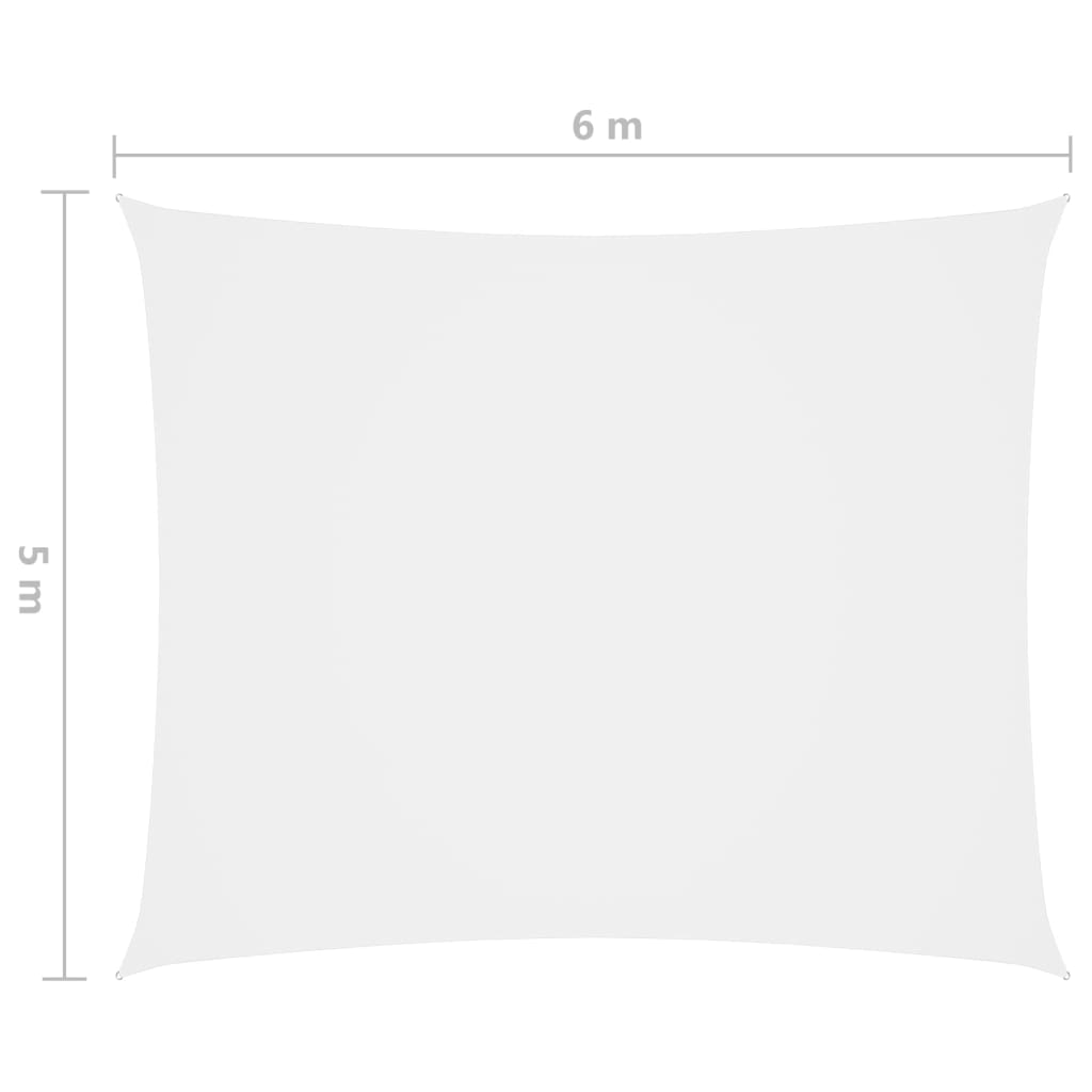 Aurinkopurje Oxford-kangas suorakaide 5x6 m valkoinen - Sisustajankoti.fi