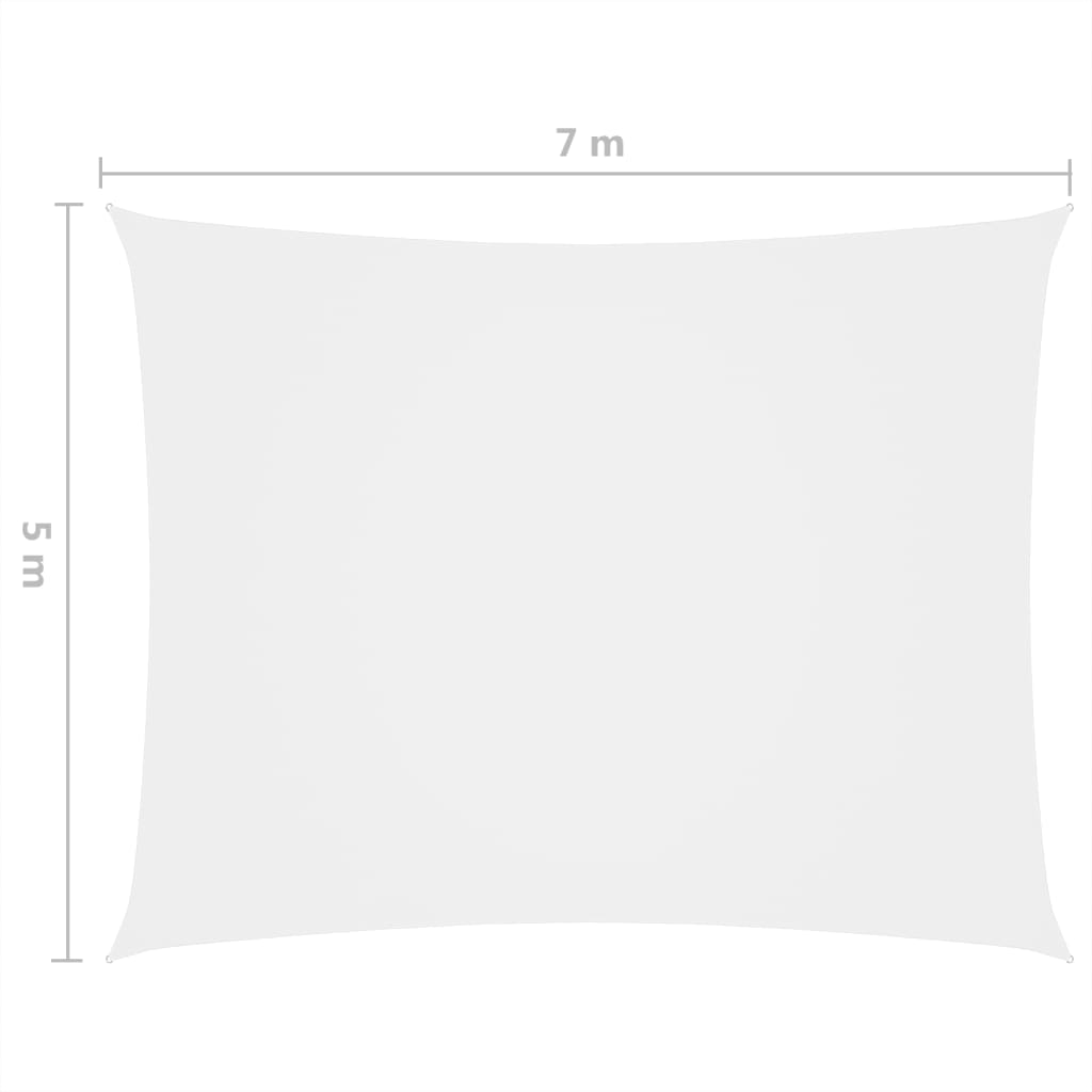 Aurinkopurje Oxford-kangas suorakaide 5x7 m valkoinen - Sisustajankoti.fi