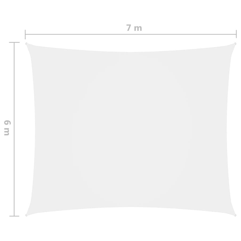 Aurinkopurje Oxford-kangas suorakaide 6x7 m valkoinen - Sisustajankoti.fi