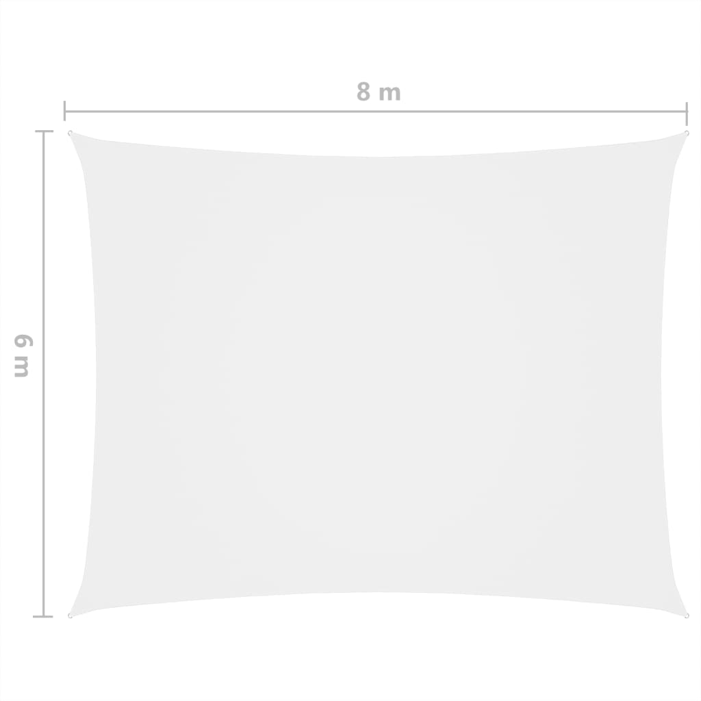 Aurinkopurje Oxford-kangas suorakaide 6x8 m valkoinen - Sisustajankoti.fi