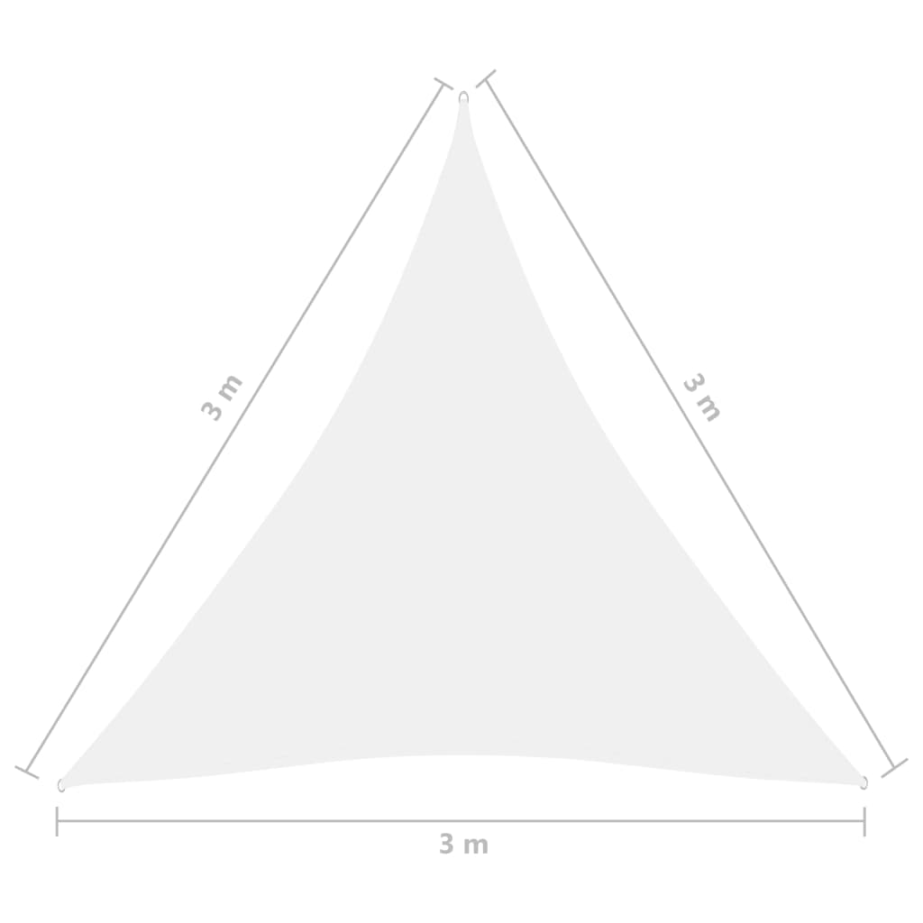 Aurinkopurje Oxford-kangas kolmio 3x3x3 m valkoinen - Sisustajankoti.fi