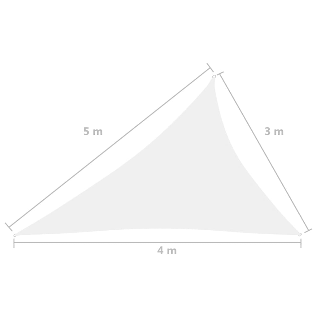 Aurinkopurje Oxford-kangas kolmio 3x4x5 m valkoinen - Sisustajankoti.fi