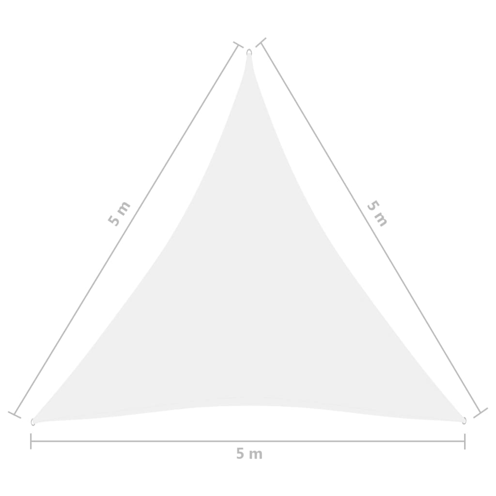 Aurinkopurje Oxford-kangas kolmio 5x5x5 m valkoinen - Sisustajankoti.fi