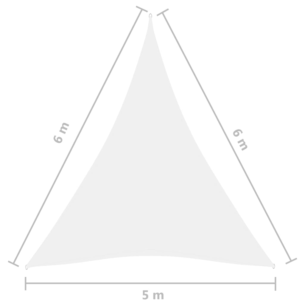 Aurinkopurje Oxford-kangas kolmio 5x6x6 m valkoinen - Sisustajankoti.fi
