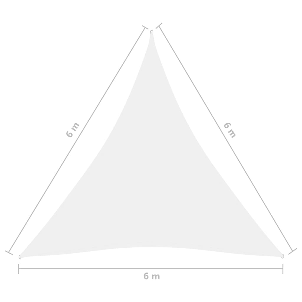 Aurinkopurje Oxford-kangas kolmio 6x6x6 m valkoinen - Sisustajankoti.fi