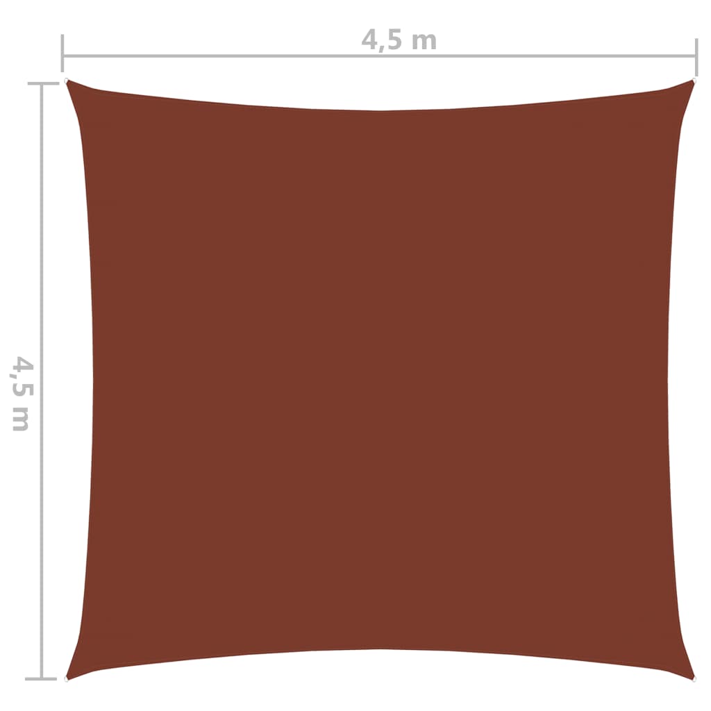 Aurinkopurje Oxford kangas neliö 4,5x4,5 m terrakotta - Sisustajankoti.fi