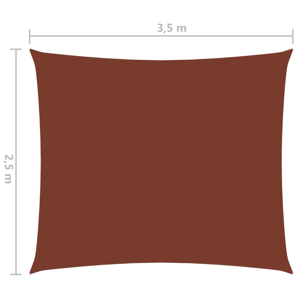 Aurinkopurje Oxford kangas suorakaide 2,5x3,5 m terrakotta - Sisustajankoti.fi