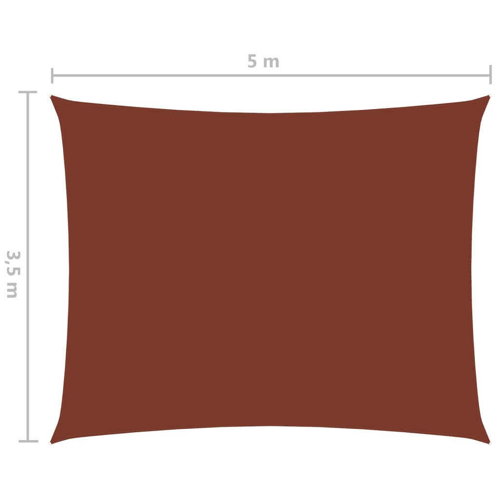 Aurinkopurje Oxford kangas suorakaide 3,5x5 m terrakotta - Sisustajankoti.fi