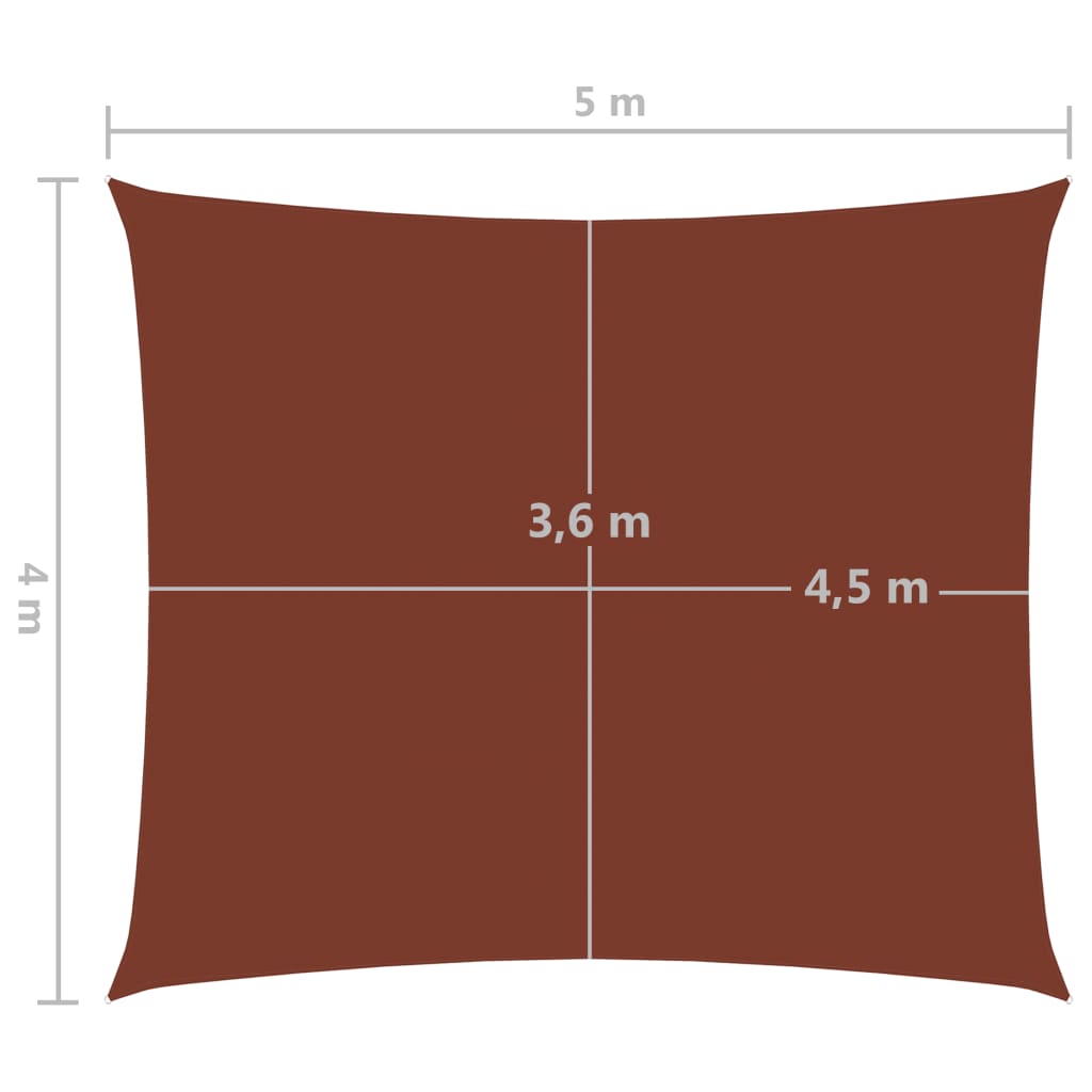 Aurinkopurje Oxford-kangas suorakaide 4x5 m terrakotta - Sisustajankoti.fi
