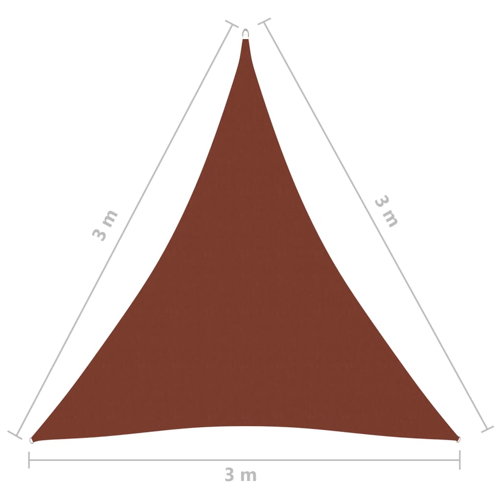 Aurinkopurje Oxford-kangas kolmio 3x3x3 m terrakotta - Sisustajankoti.fi