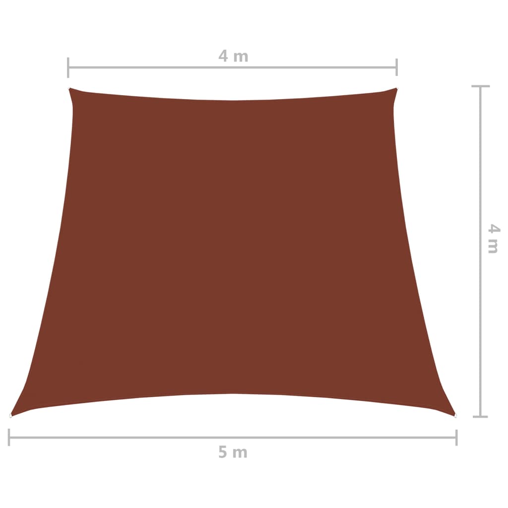 Aurinkopurje Oxford-kangas puolisuunnikas 4/5x4 m terrakotta - Sisustajankoti.fi