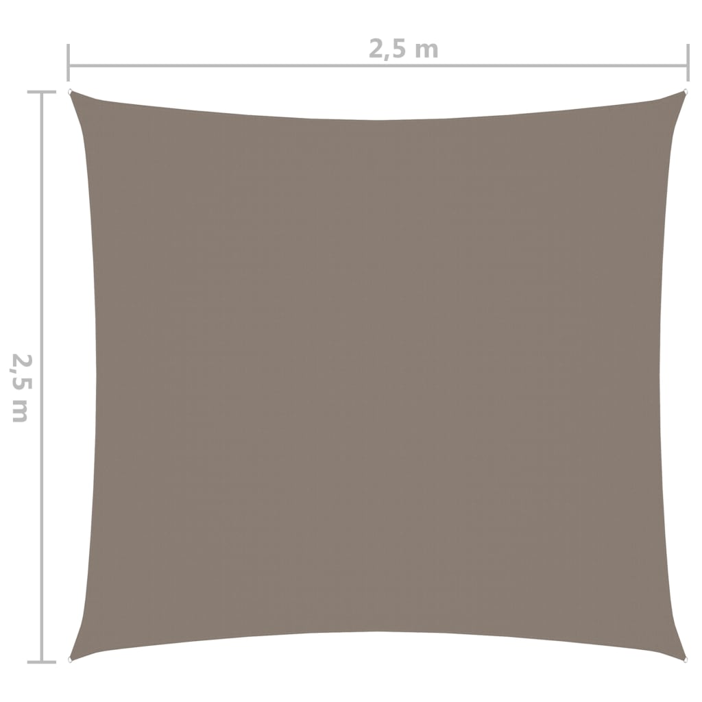 Aurinkopurje Oxford-kangas neliö 2,5x2,5 m harmaanruskea - Sisustajankoti.fi