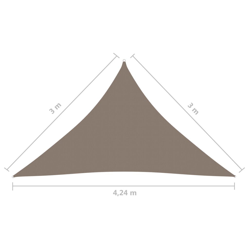 Aurinkopurje Oxford-kangas kolmio 3x3x4,24 m harmaanruskea - Sisustajankoti.fi